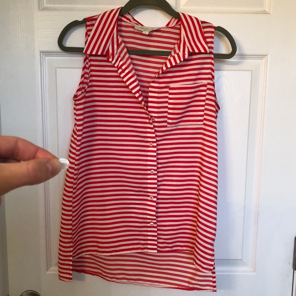 Olive & Oak Button down Polyester Tank